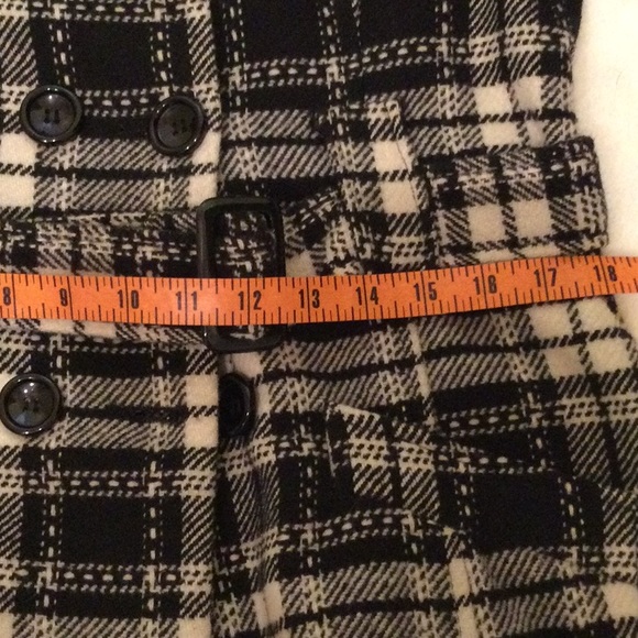 SayWhat? Women’s Plaid Double Breasted Coat - Picture 6 of 14